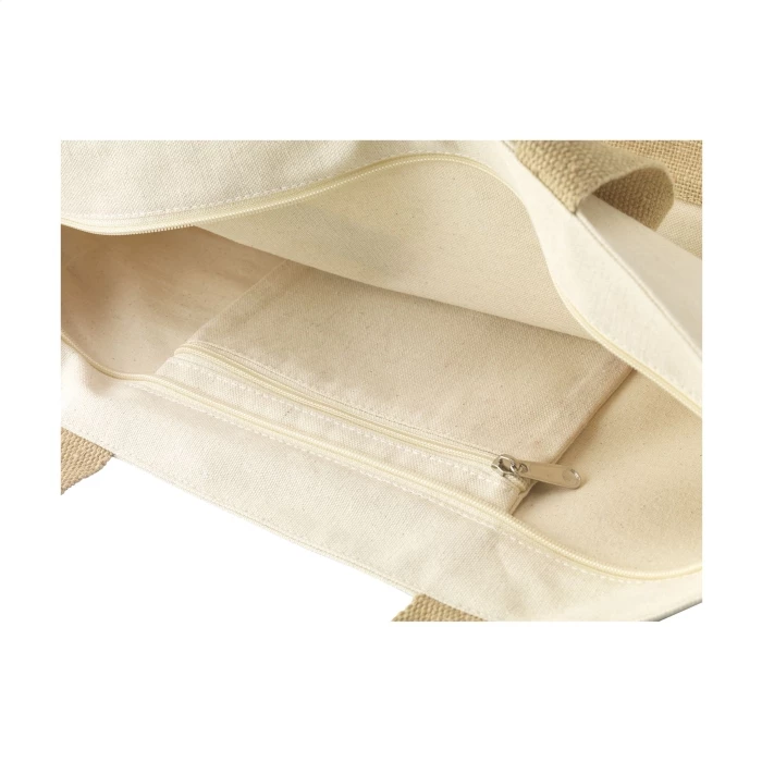 Grand sac jute & coton bio 49,5 x 38 x 16 cm