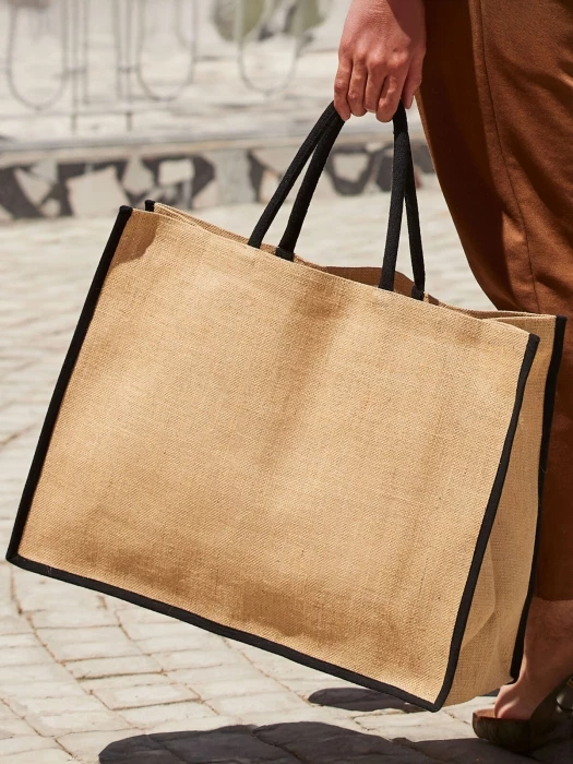Grand sac toile de jute 55 x 42,5 x 21 cm