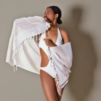Fouta foulard paréo 85gr- 90 x 150 cm