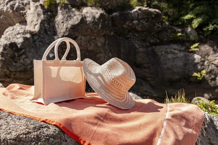 Chapeau ajouré fibres naturelles