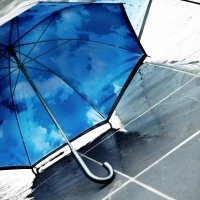 Parapluie double toile bicolore Ø104.5 cm