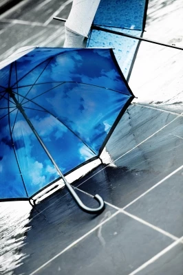 Parapluie double toile bicolore Ø104.5 cm