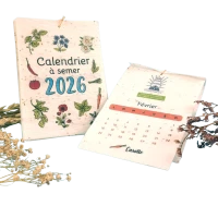 Calendrier graines 13 pages 10,5 x 14,8 cm