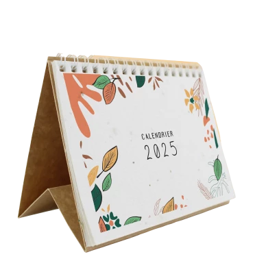 Calendrier chevalet graines fleurs  6 pages A6