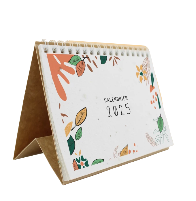Calendrier chevalet graines fleurs  6 pages A6