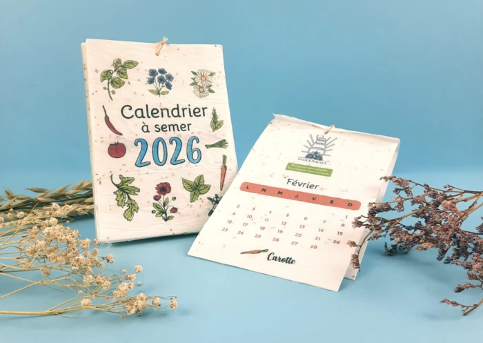 Calendrier graines 13 pages 10,5 x 14,8 cm