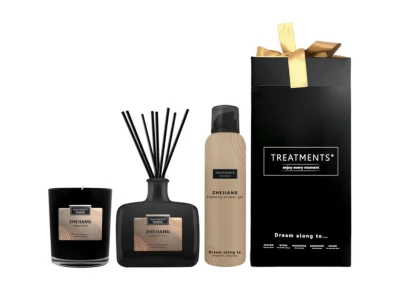 Coffret cadeau bougie diffuseur & gel douche 