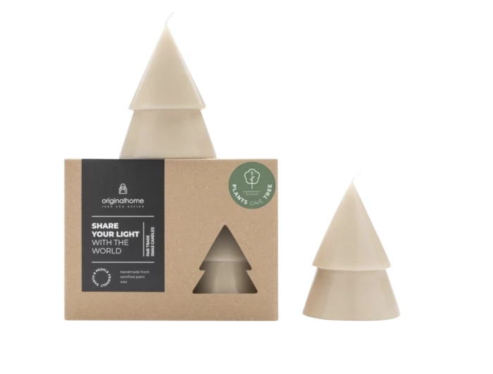 Fir tree set of 2 candles