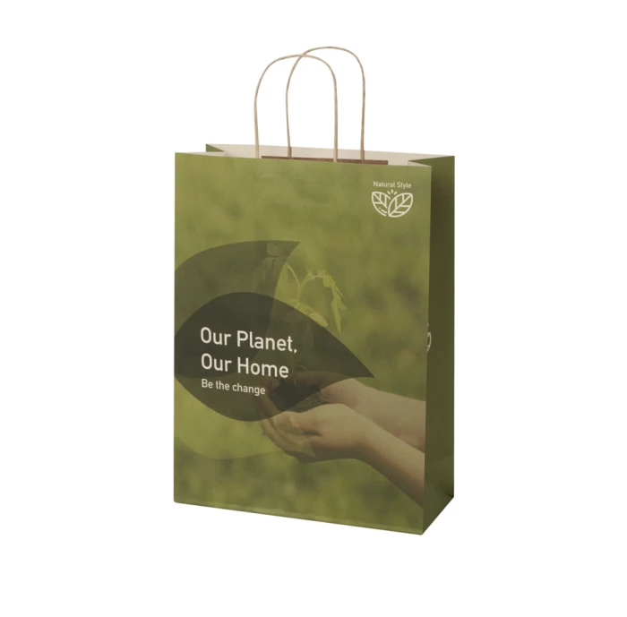 Sac boutique en dechets agricoles 31 x 41 x 12 cm