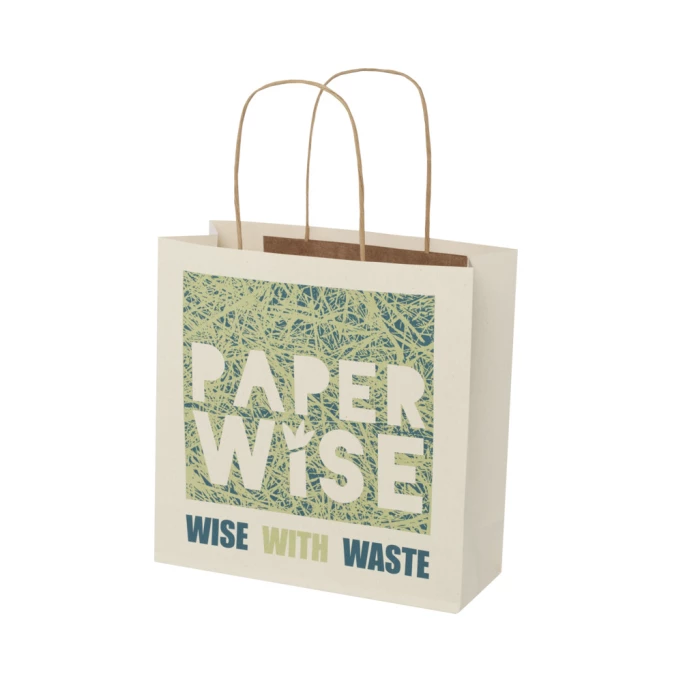Sac boutique en dechets agricoles 24 x 24 x 9 cm