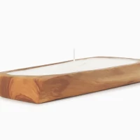 Olive wood candle