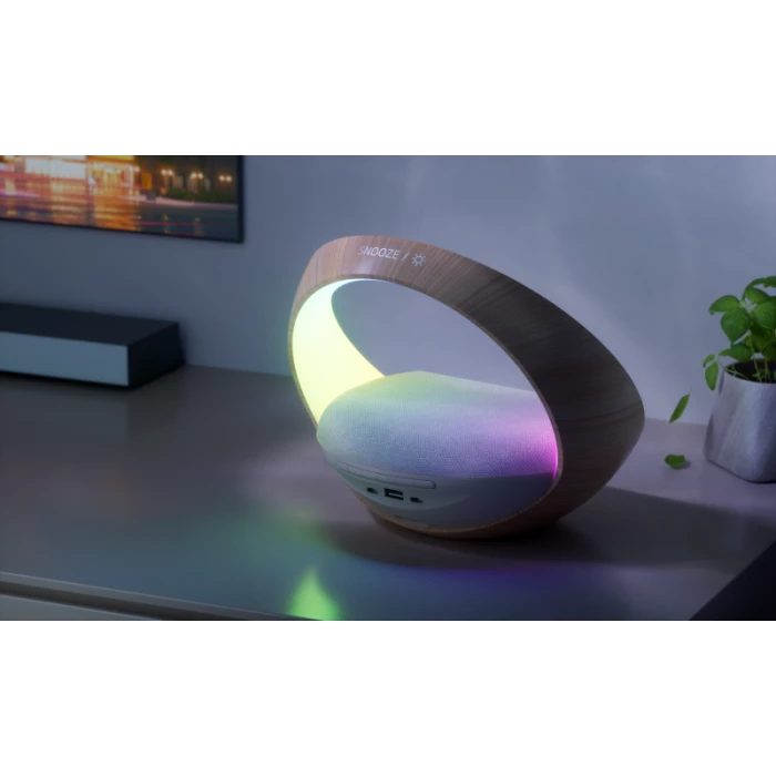 Induction charger alarm clock speaker