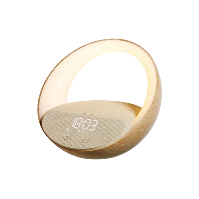Induction charger alarm clock speaker
