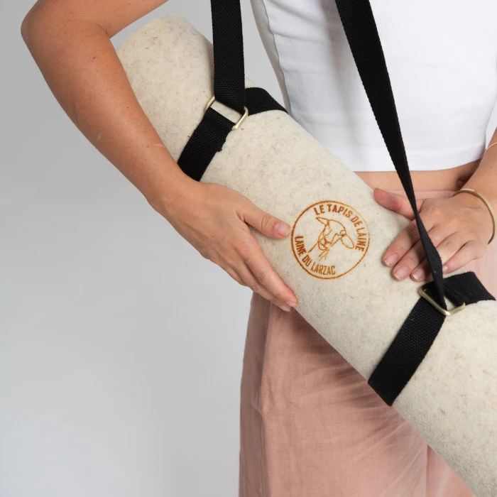 Tapis yoga en laine made in France