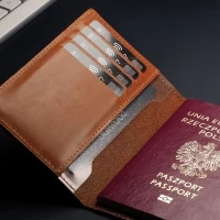 Rfdi blocking leather passport wallet