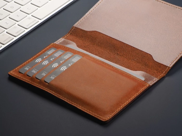 Rfdi blocking leather passport wallet