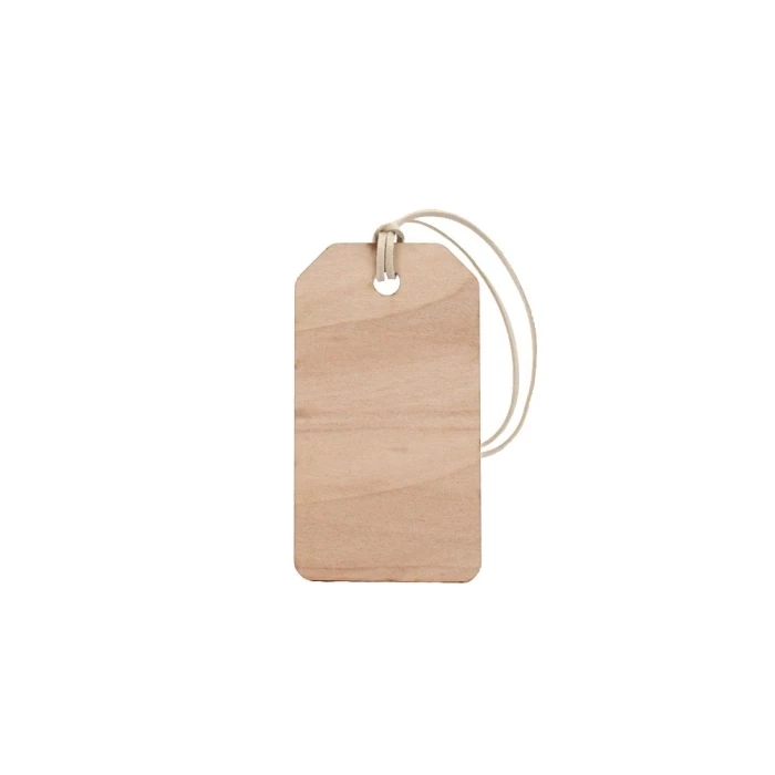 Wooden luggage tag made in france