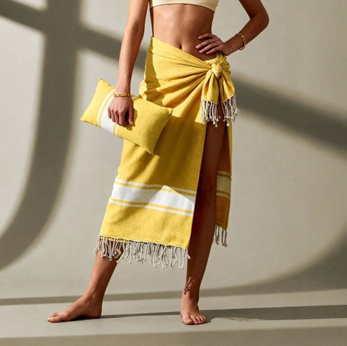 Serviette paréo tissu éponge