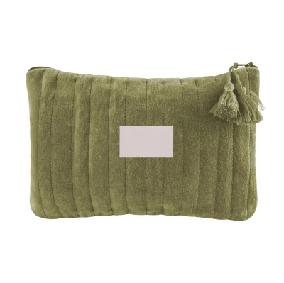 Cotton velvet pouch  22,5  x 15 cm