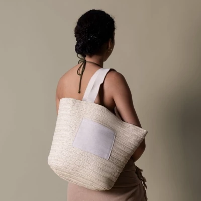 Sac de plage en paille 47 x 30 x 17 cm