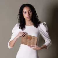 Trousse raphia 22,5 x 15 cm