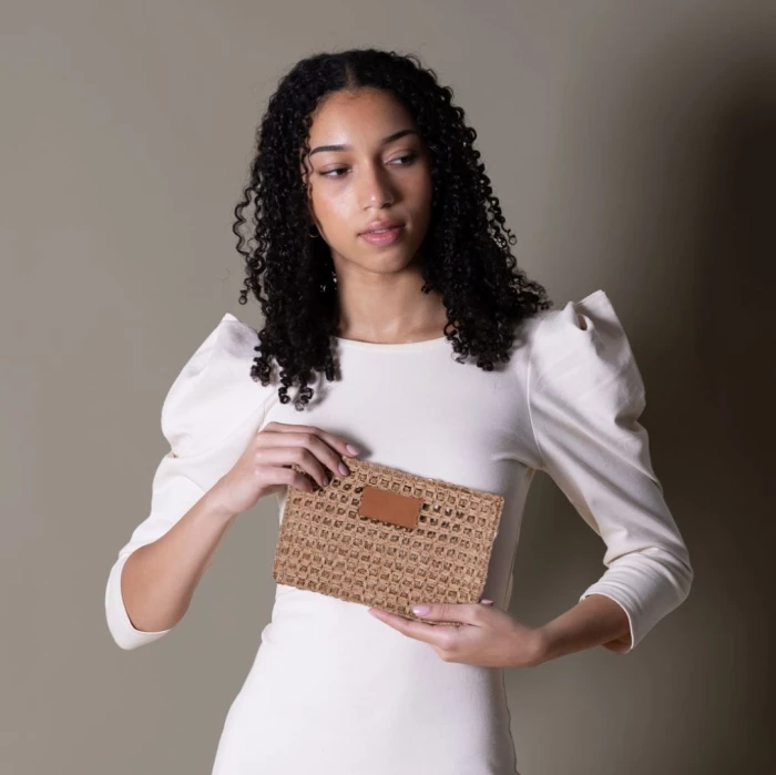 Trousse raphia 22,5 x 15 cm