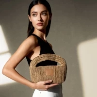 Sac à main papier & polyester 20 x 11 x 7 cm