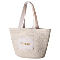 Sac de plage en paille 47 x 30 x 17 cm