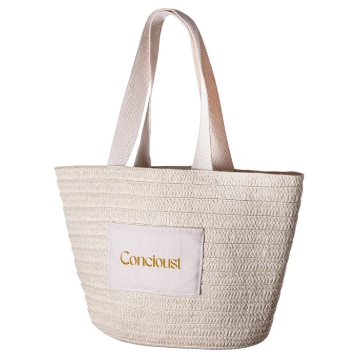 Sac de plage en paille 47 x 30 x 17 cm