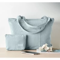 Totebag velours côtelé 39 x 37 x 12 cm