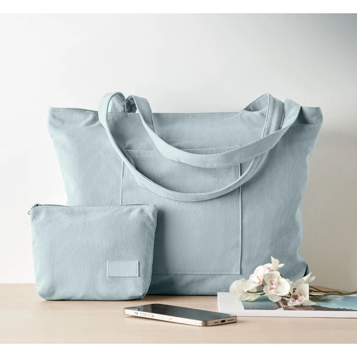 Totebag velours côtelé 39 x 37 x 12 cm