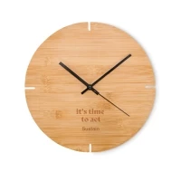 Horloge murale bambou