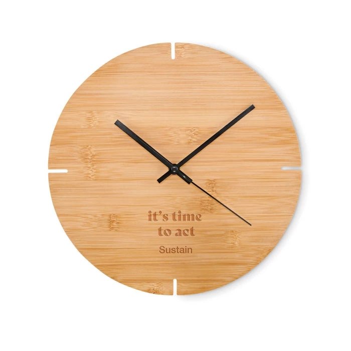 Horloge murale bambou