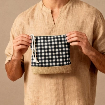 Recycled cotton & jute kit-25 x 23 x 4 cm