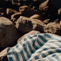 Serviette coton recyclé 80 x 160 cm