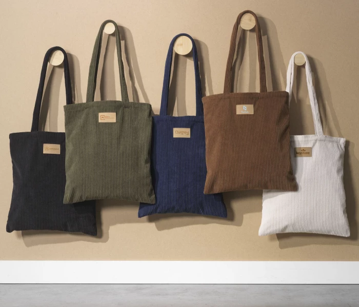 Recycled corduroy bag 38 x 42 cl