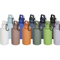 Recycled matte bottle 400ml with carabiner