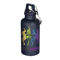 Recycled matte bottle 400ml with carabiner