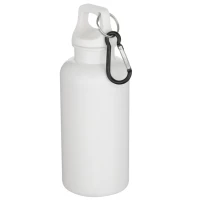 Recycled matte bottle 400ml with carabiner