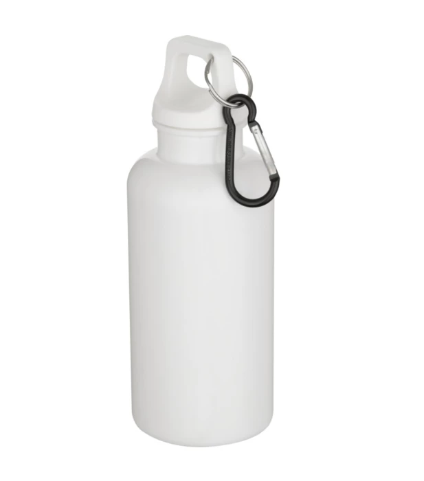 Recycled matte bottle 400ml with carabiner