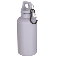 Recycled matte bottle 400ml with carabiner
