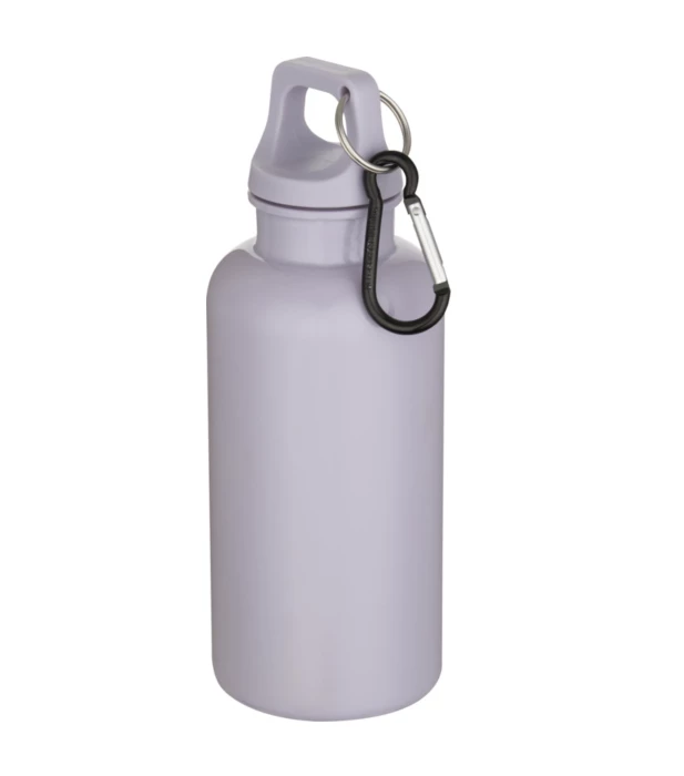 Recycled matte bottle 400ml with carabiner