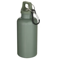 Recycled matte bottle 400ml with carabiner