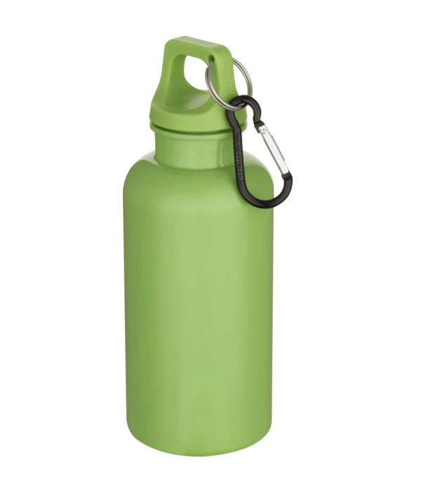 Recycled matte bottle 400ml with carabiner