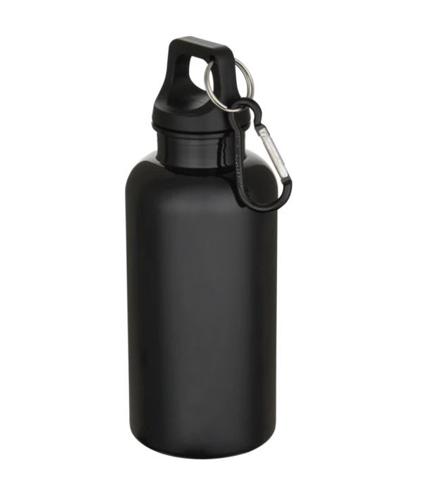 Recycled matte bottle 400ml with carabiner