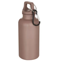 Recycled matte bottle 400ml with carabiner