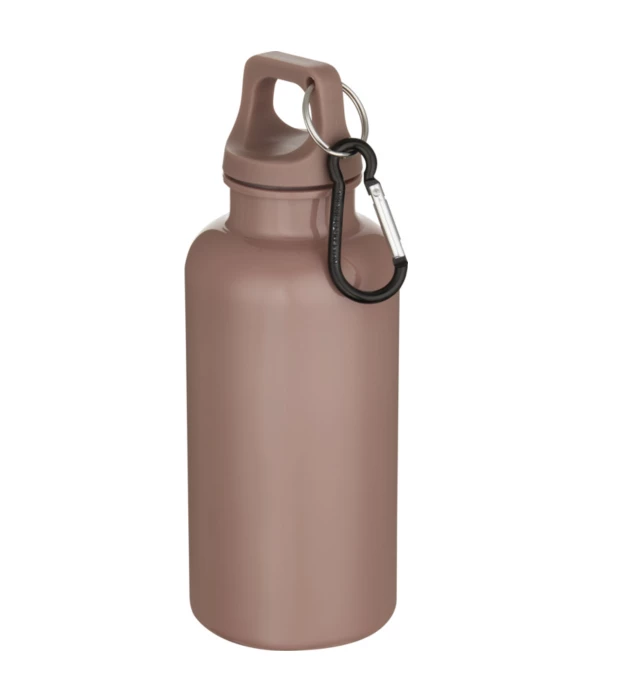 Recycled matte bottle 400ml with carabiner