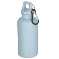 Recycled matte bottle 400ml with carabiner
