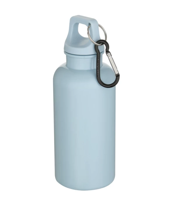 Recycled matte bottle 400ml with carabiner