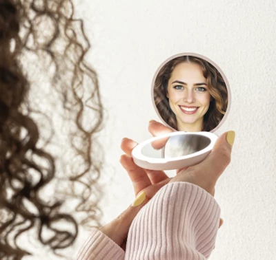 Miroir de poche LED recyclé